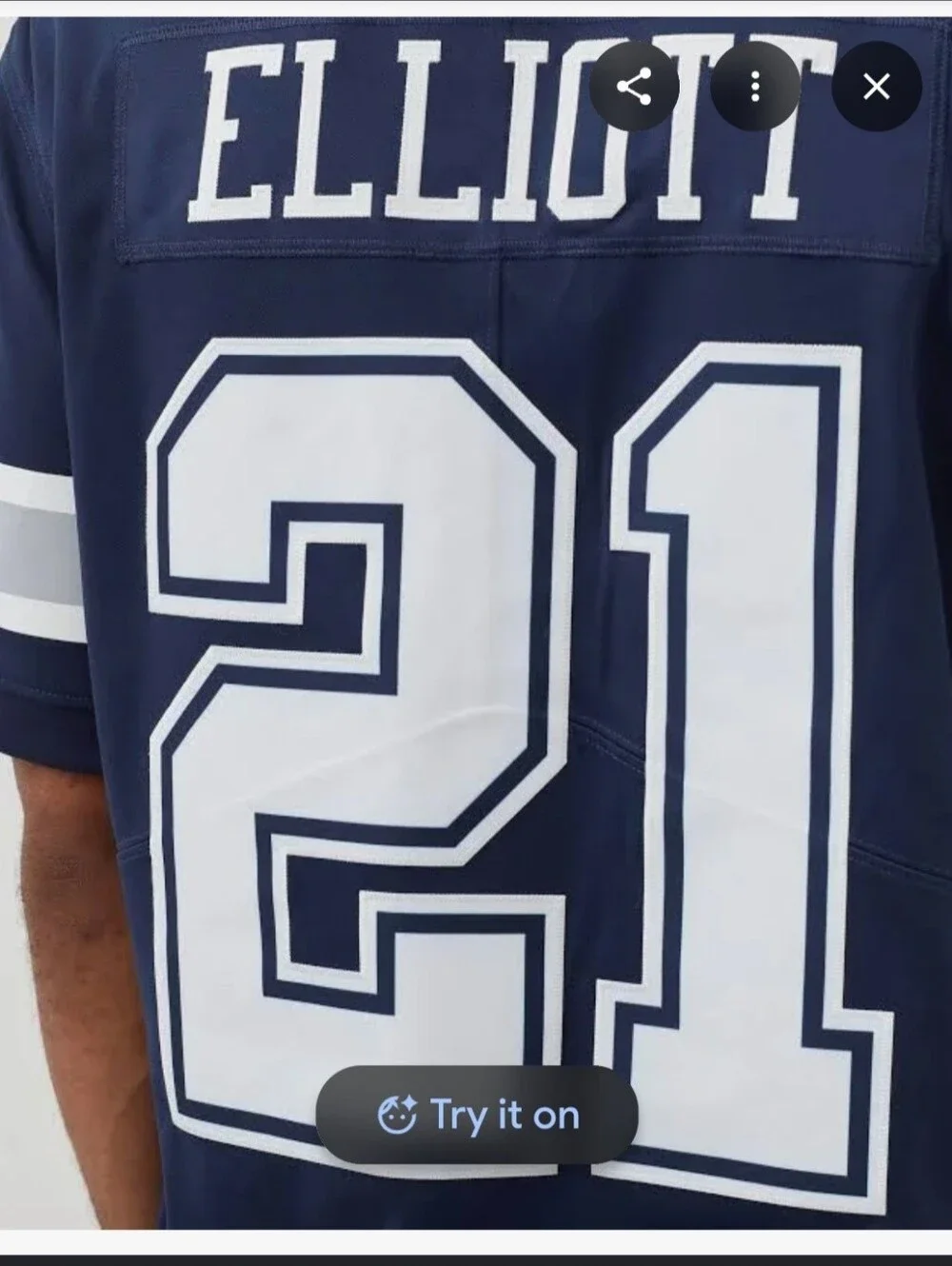 Nike Men’s Dallas Cowboys #21 Navy Vapor Limited Football Jersey, Size M